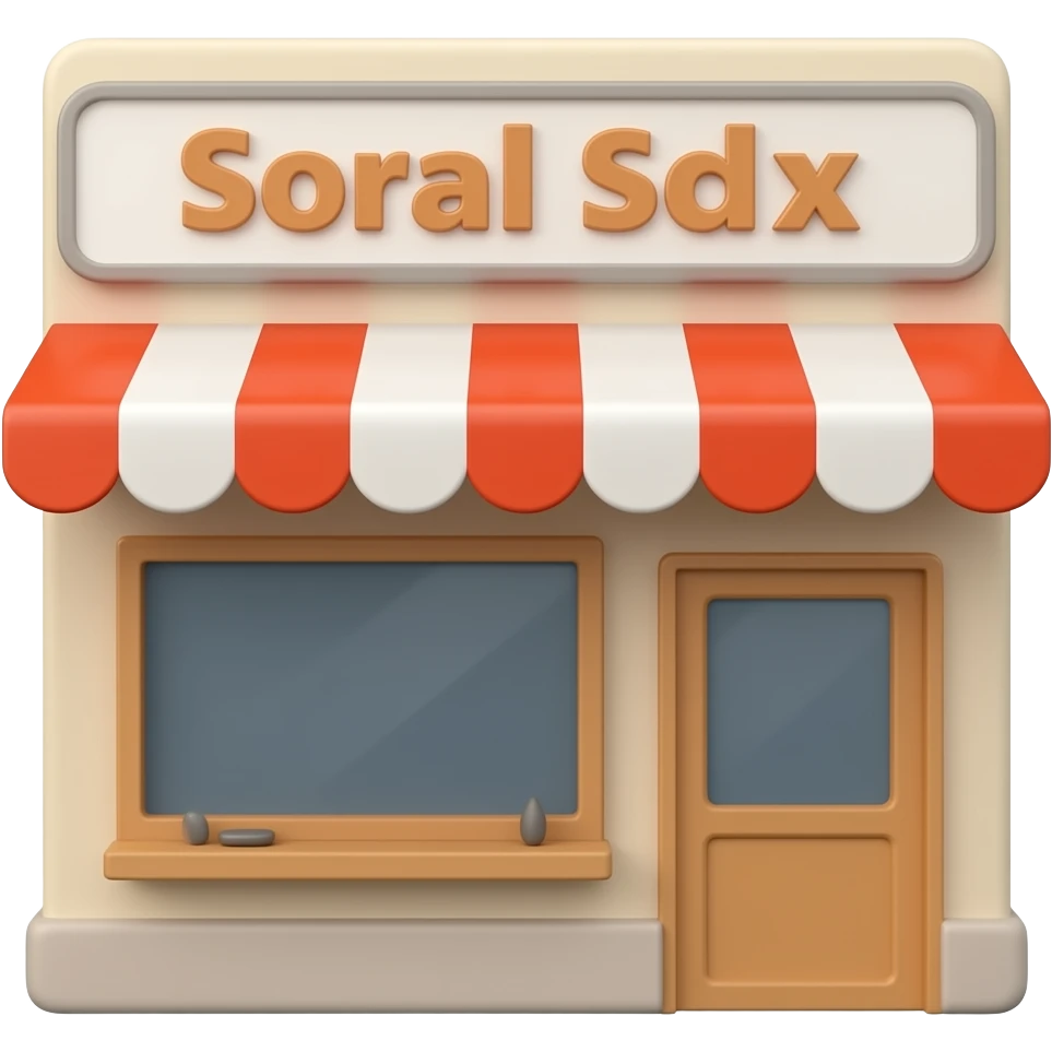 3D local shop only on white bg. emoji