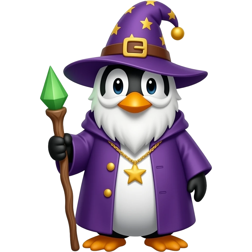 Penguin Wizard emoji