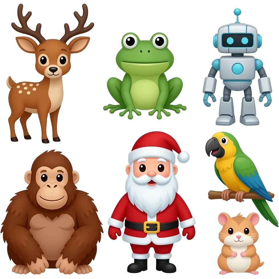 🦌🐸👶🤖🦜🦧🎅🐹 ho ho ho Merry Christmas emoji