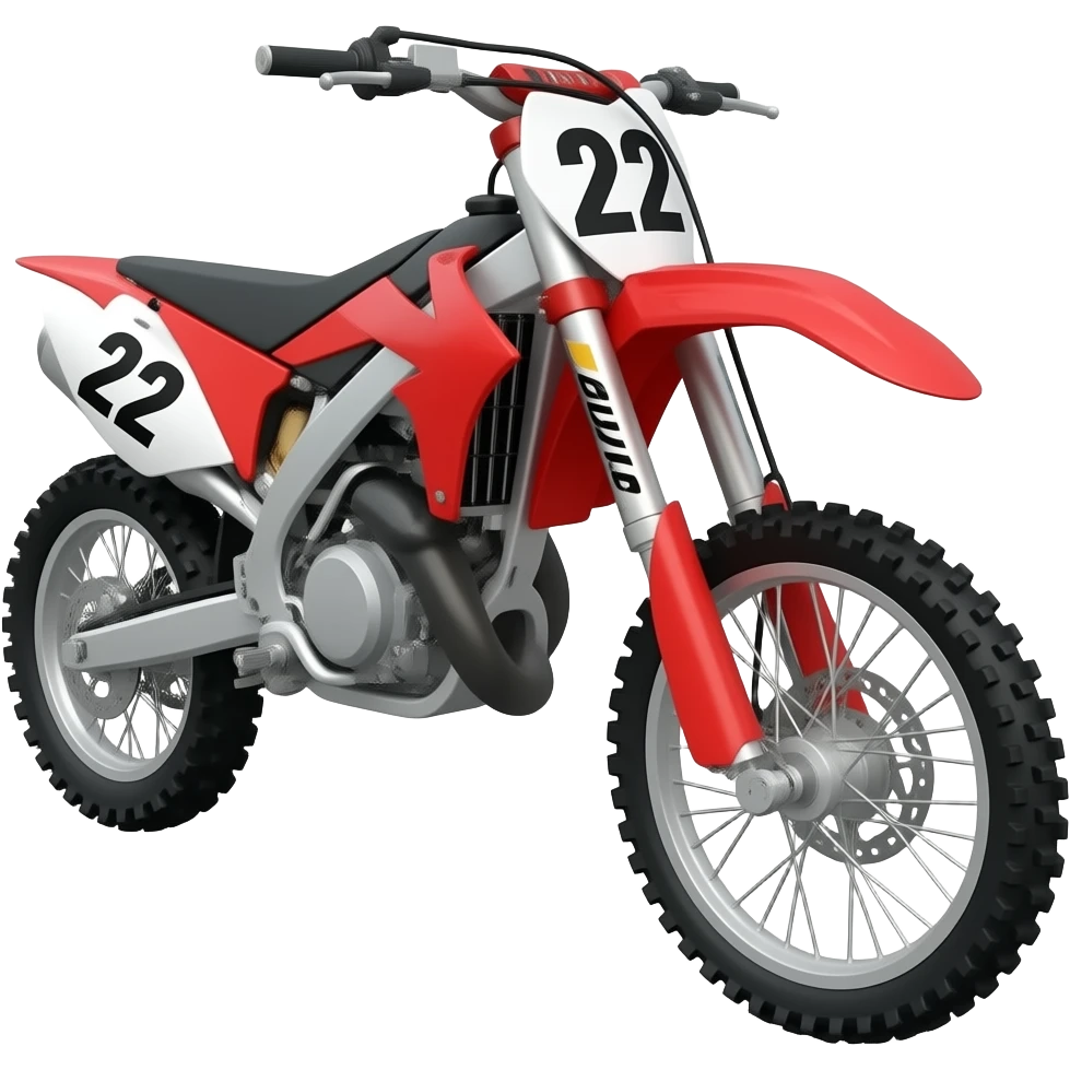 Motocross numéro 22 gasgas rouge emoji
