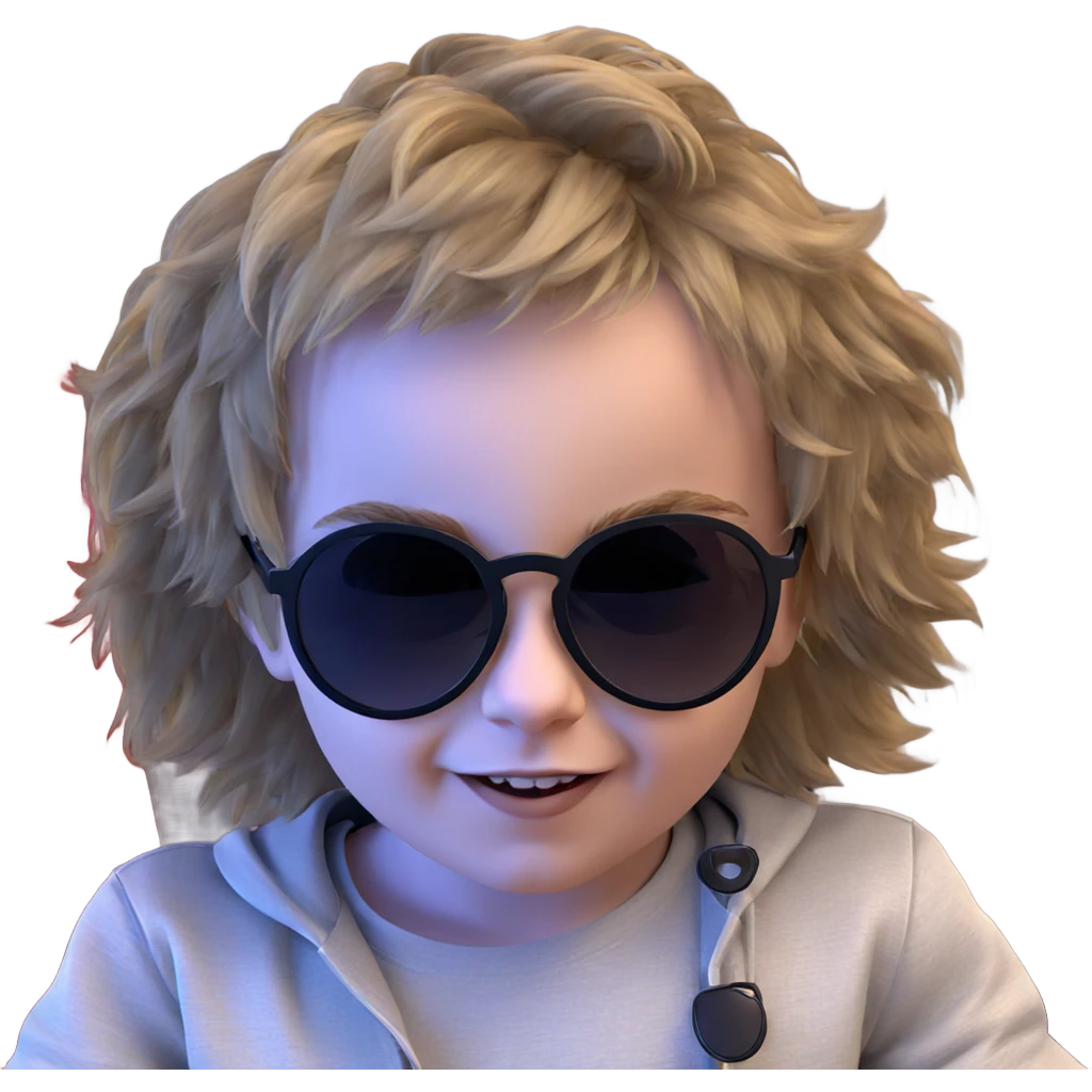 cool smiley boy with shades emoji