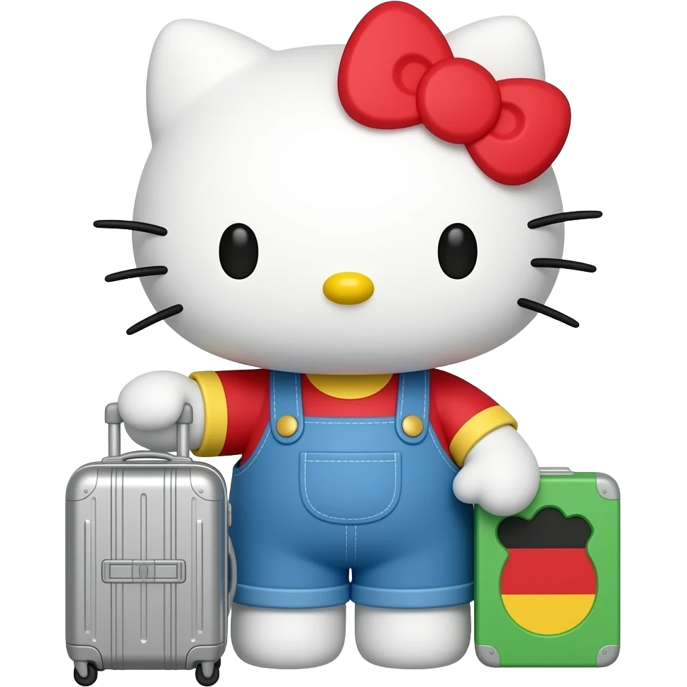 hello kitty traveling germany emoji