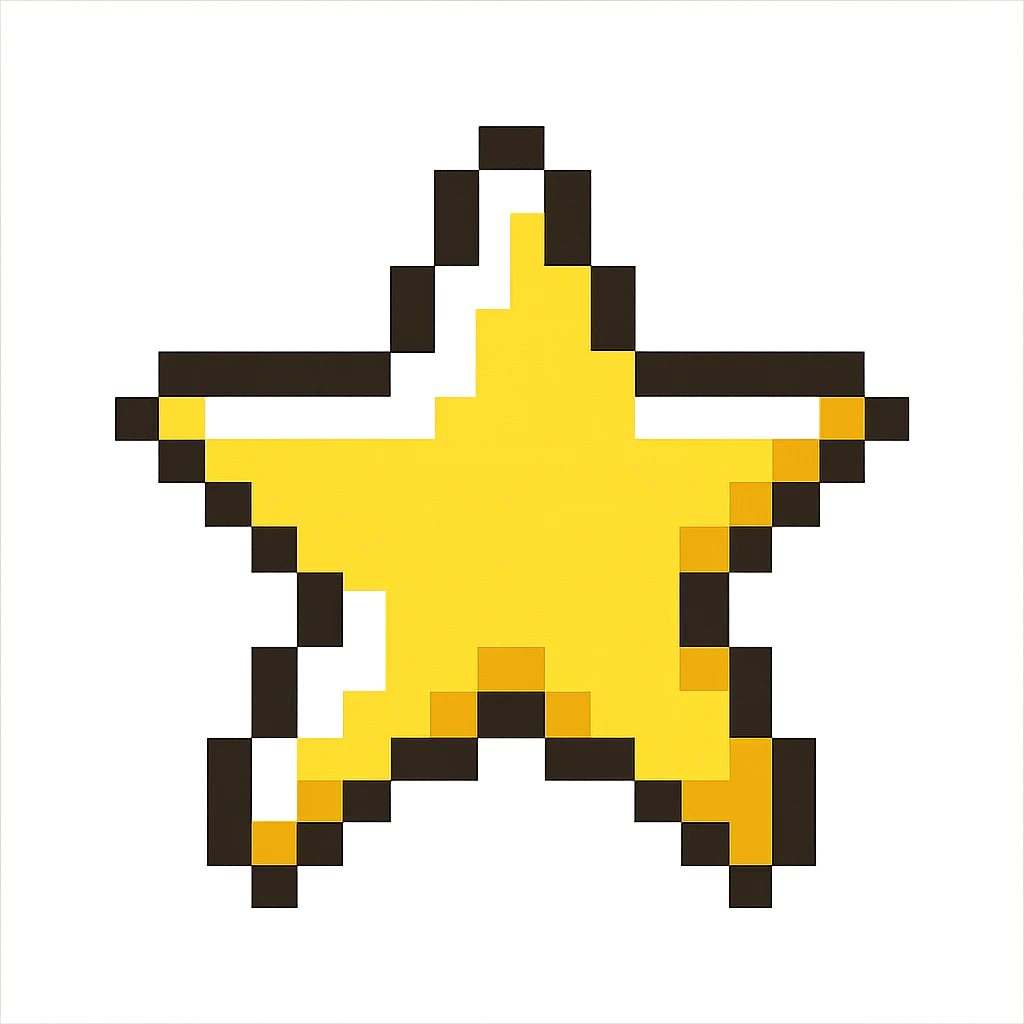 star with a pixelated effect emoji