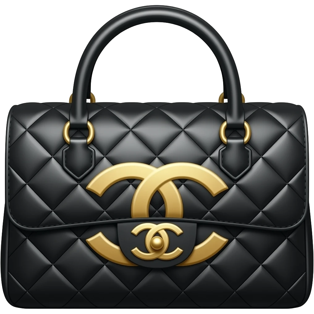 Chanel black handbag emoji