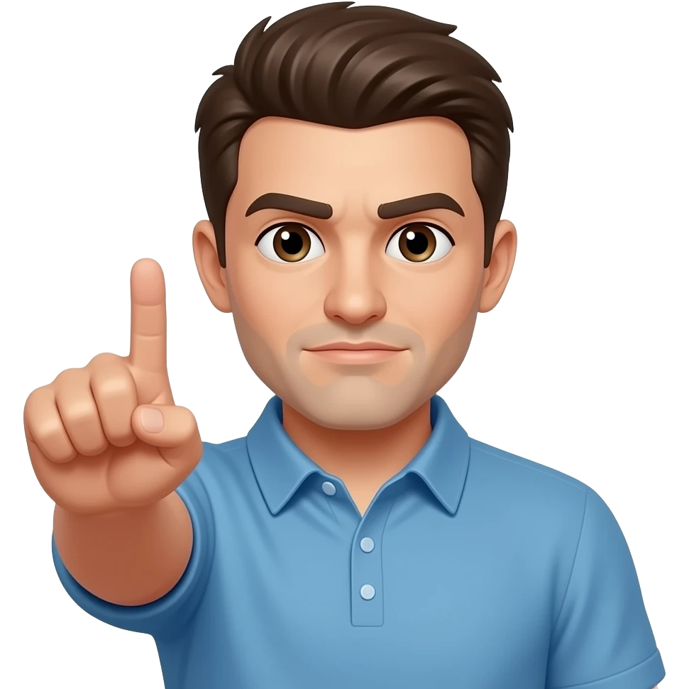 rude finger pointing emoji