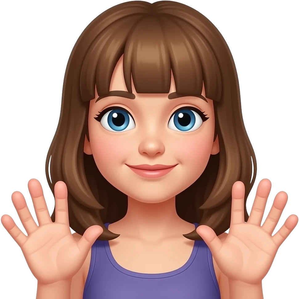 a girl with really skinny fingers like chicken feet emoji