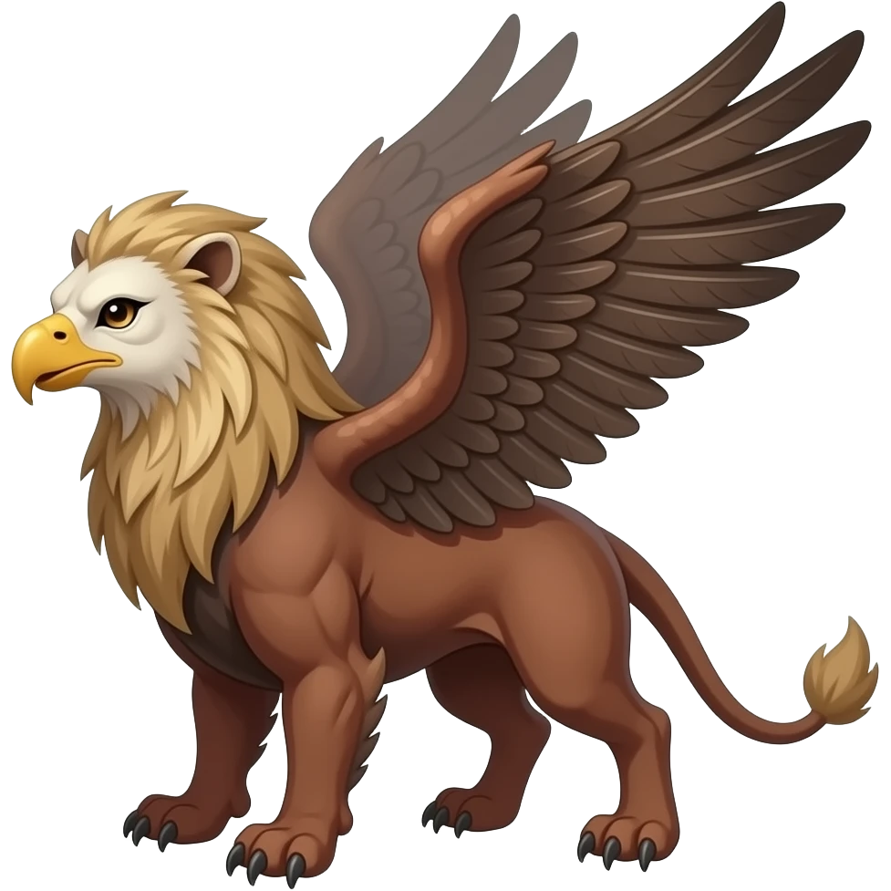 red-brownish-gryphon-griffin-GriffSnuff-animal-hybrid-creature emoji