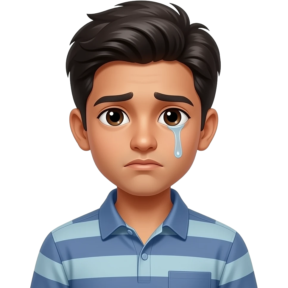 17 years old indian handsome boy Sad because of his love, because he loved her so much but she doesn't have any feelings for him emoji