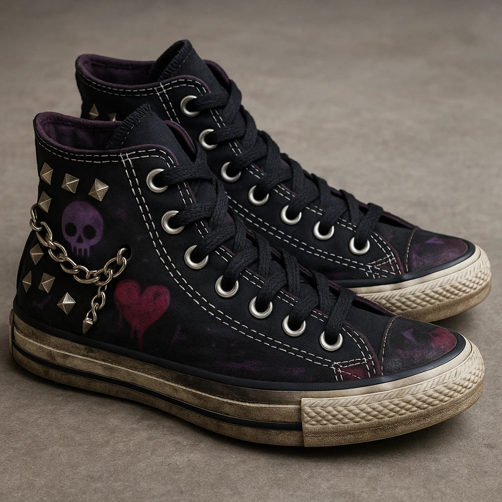 emo style converse sneaker emoji