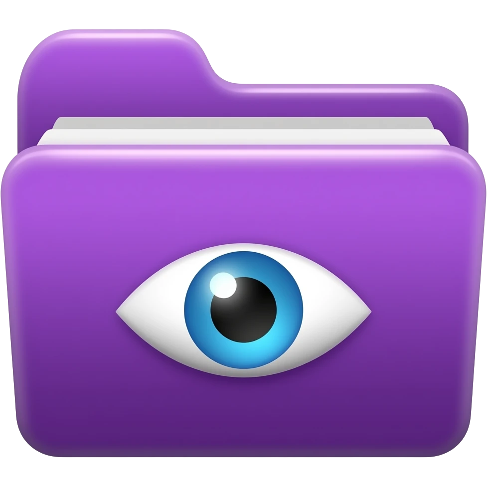 #POV: Purple folder with an eye icon. emoji