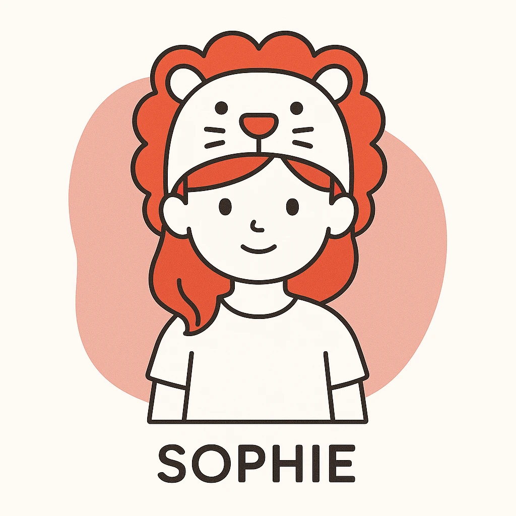 Sophie hat lion emoji