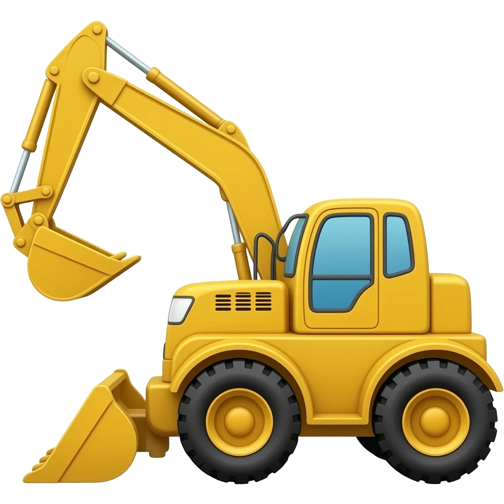 Yellow bulldozer emoji