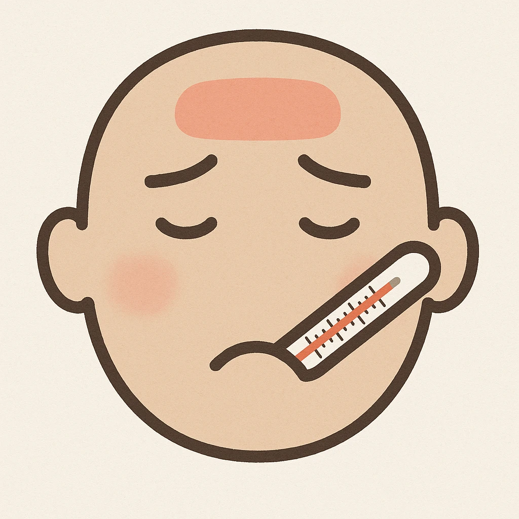 face with medical thermometer emoji