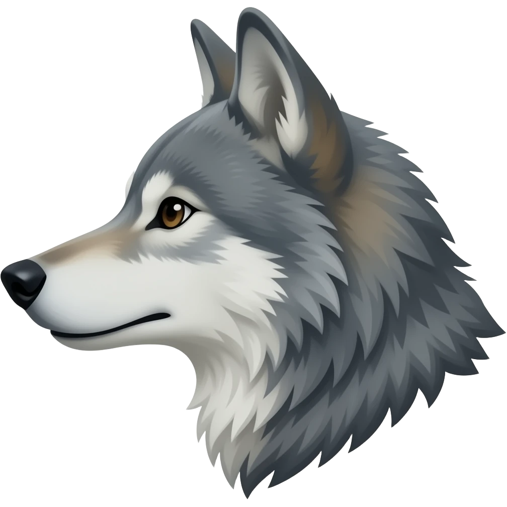grandma and wolf combine side profile emoji