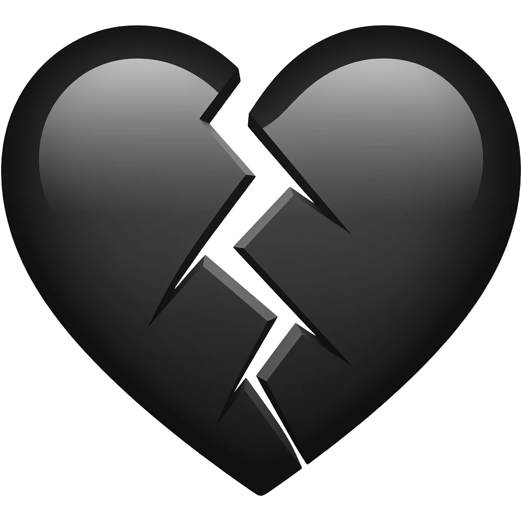 Broken black heart emoji