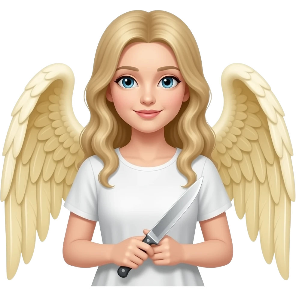 Un ange avec un couteaux emoji