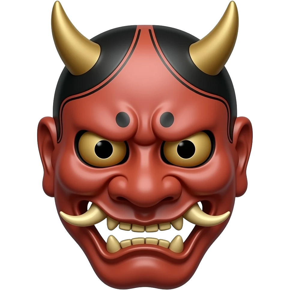 Oni mask eye with spider lily emoji