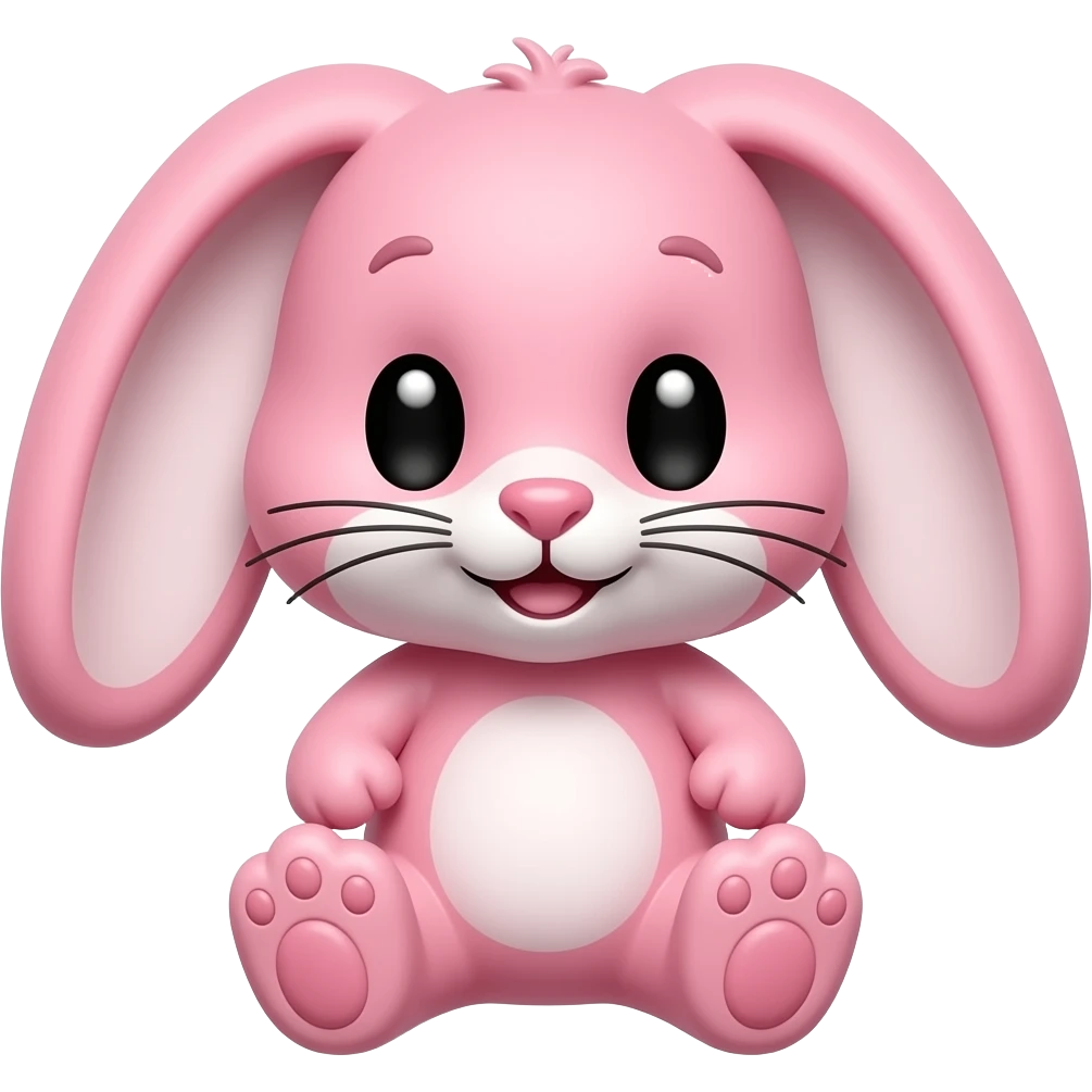 stuffed pink bunny emoji