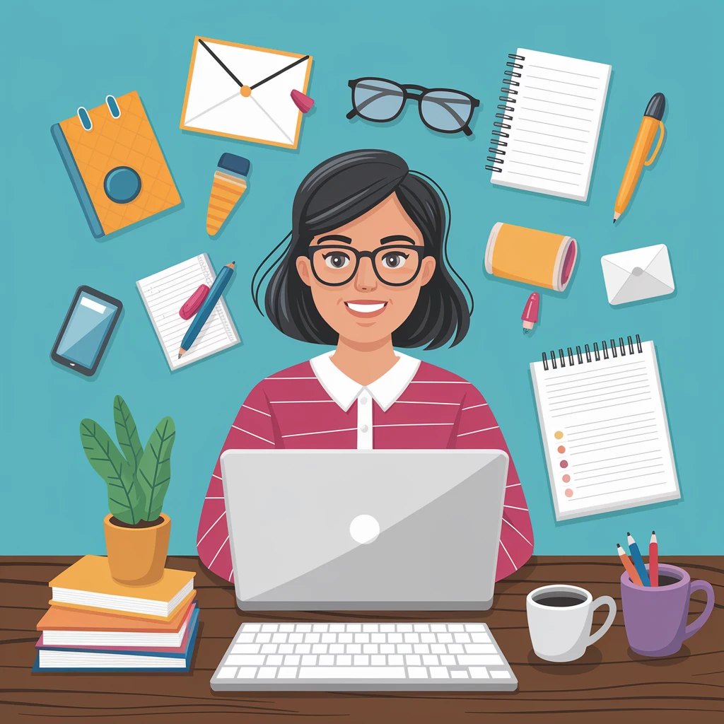 everyday routine of an online english teacher emoji