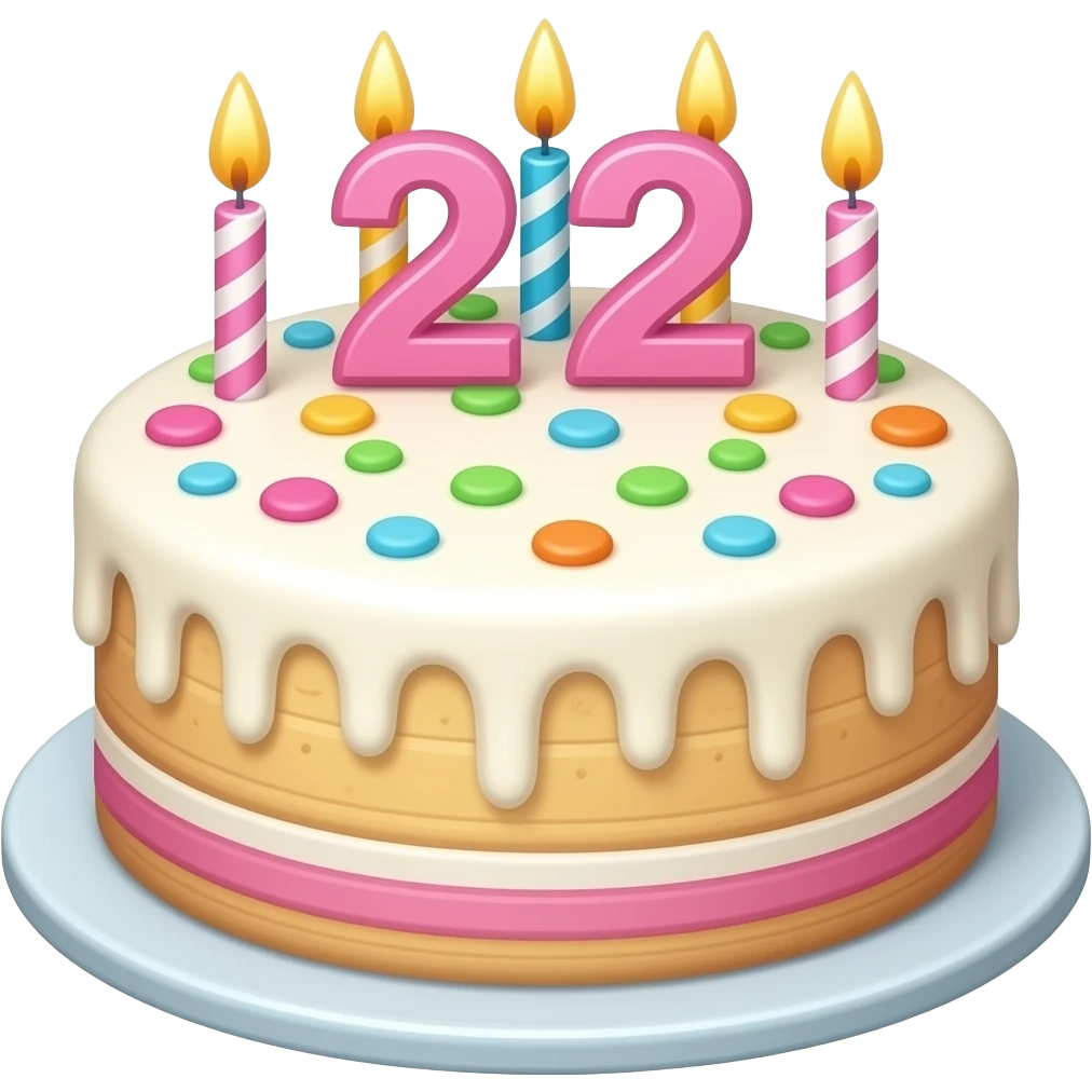 21st birthday cake emoji