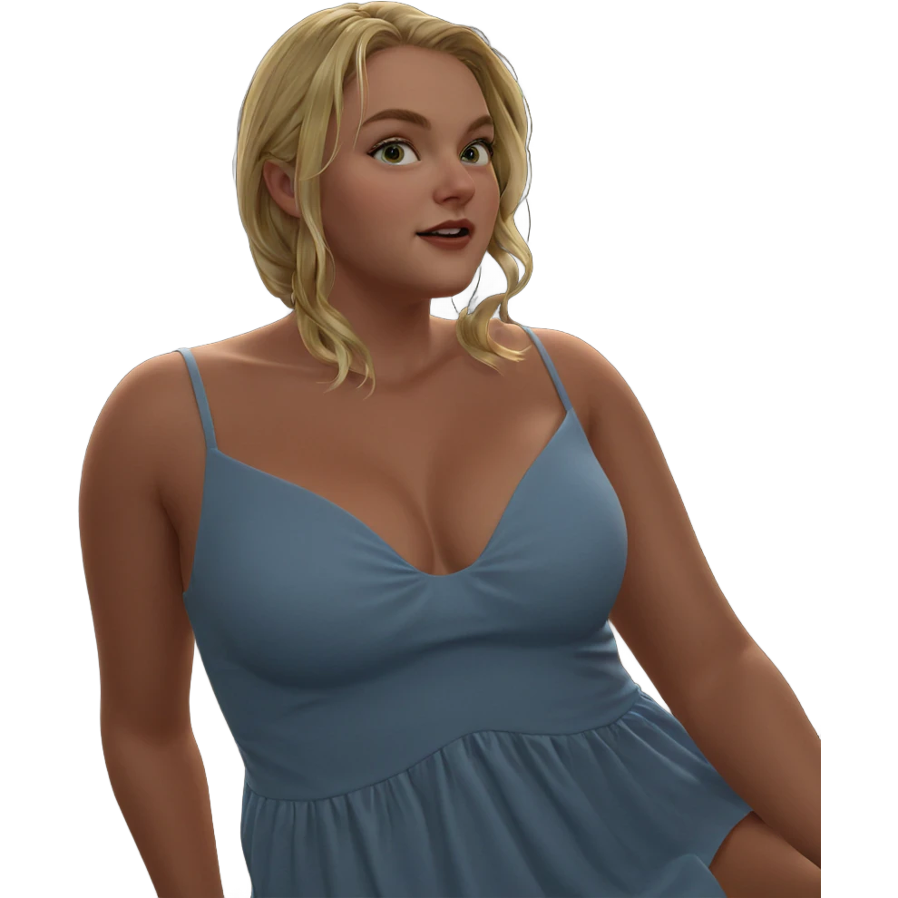 blonde girl in light dress emoji