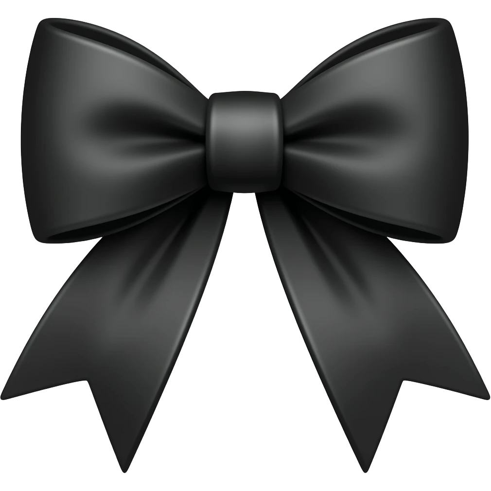Black bow emoji