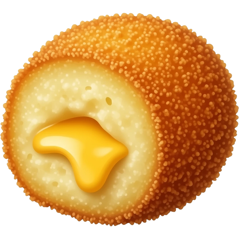realistic -- cheesy potato croquette emoji