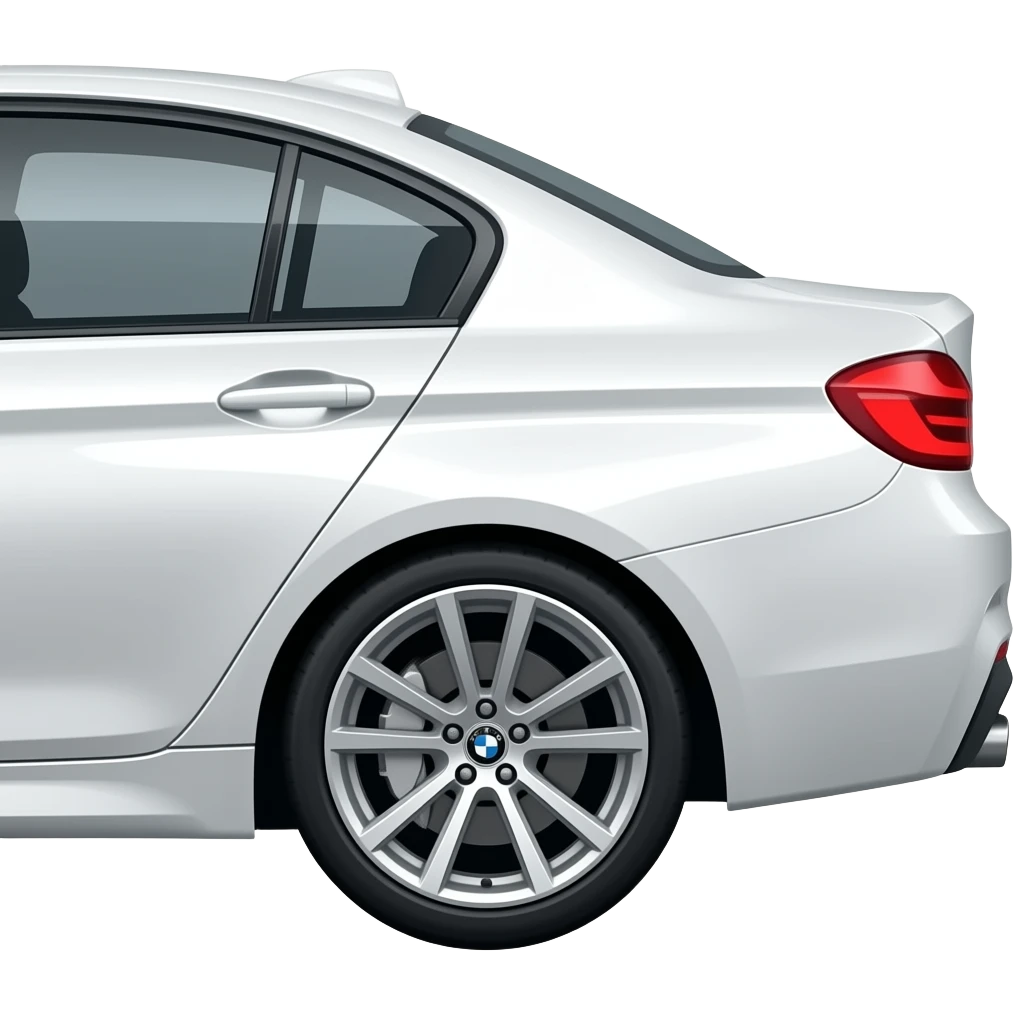 bmw white sedan sideview emoji