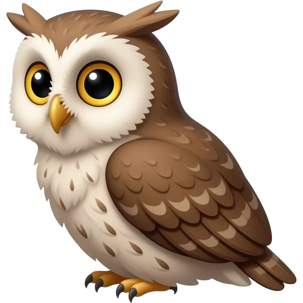 make the left owl smaller emoji