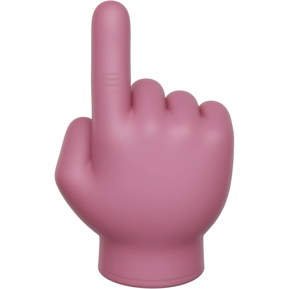 middle finger pink gloves emoji