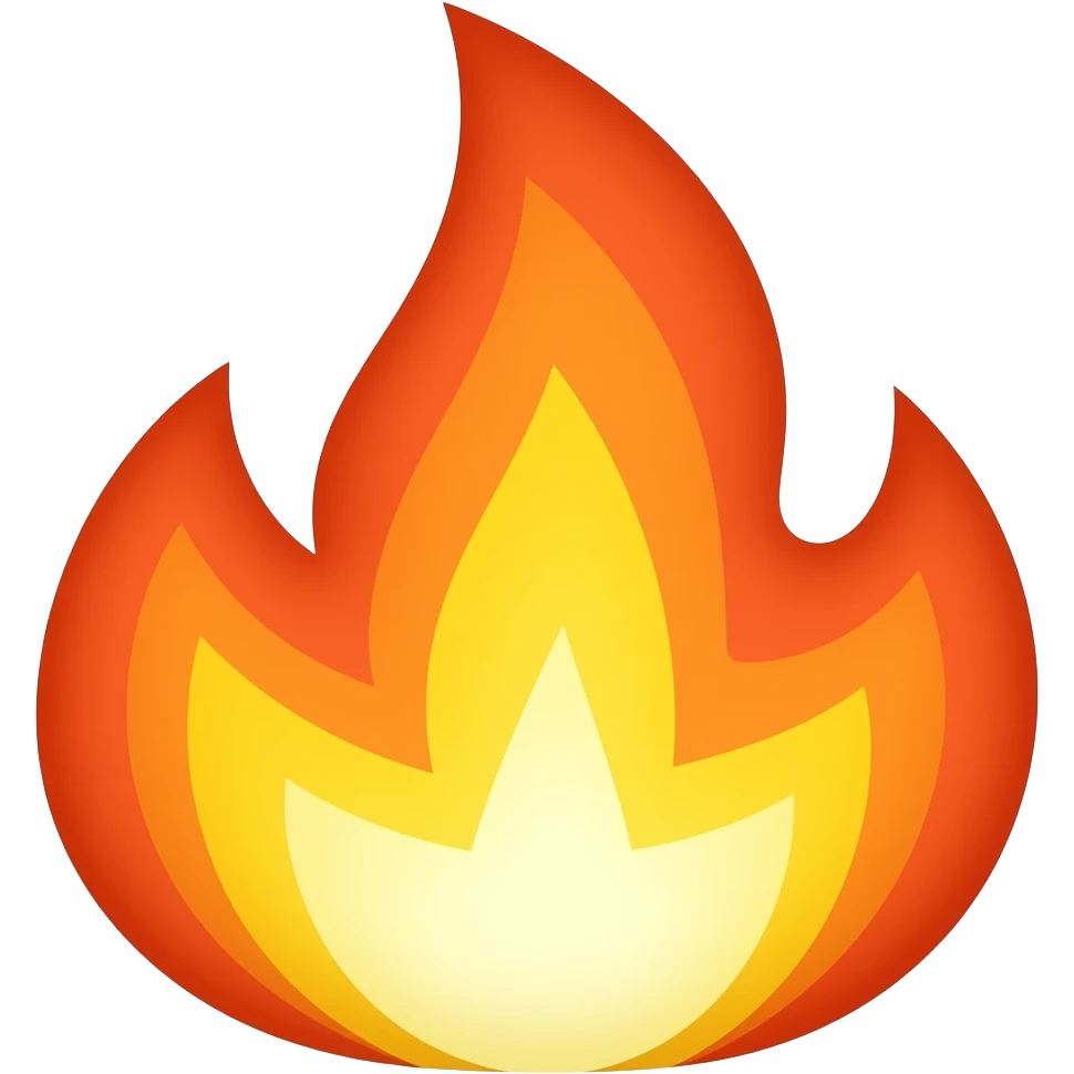 regenerate but remove face from fire emoji