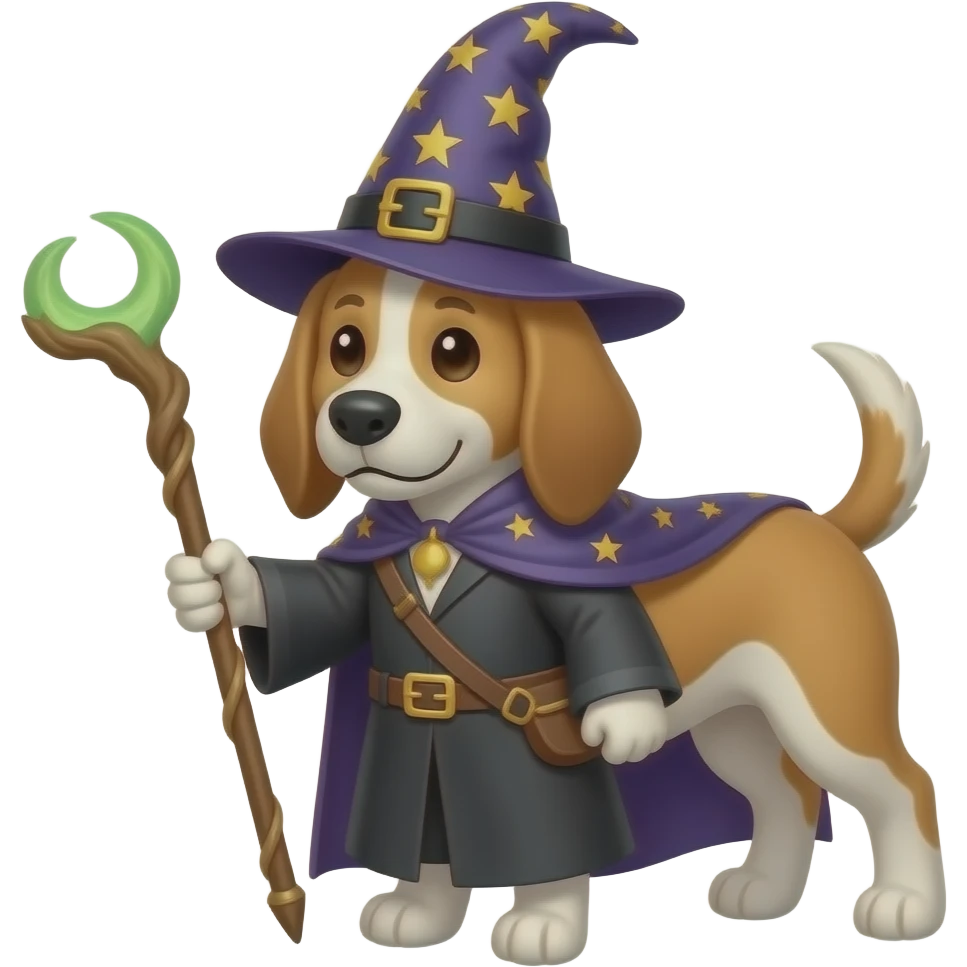Dog wizard emoji