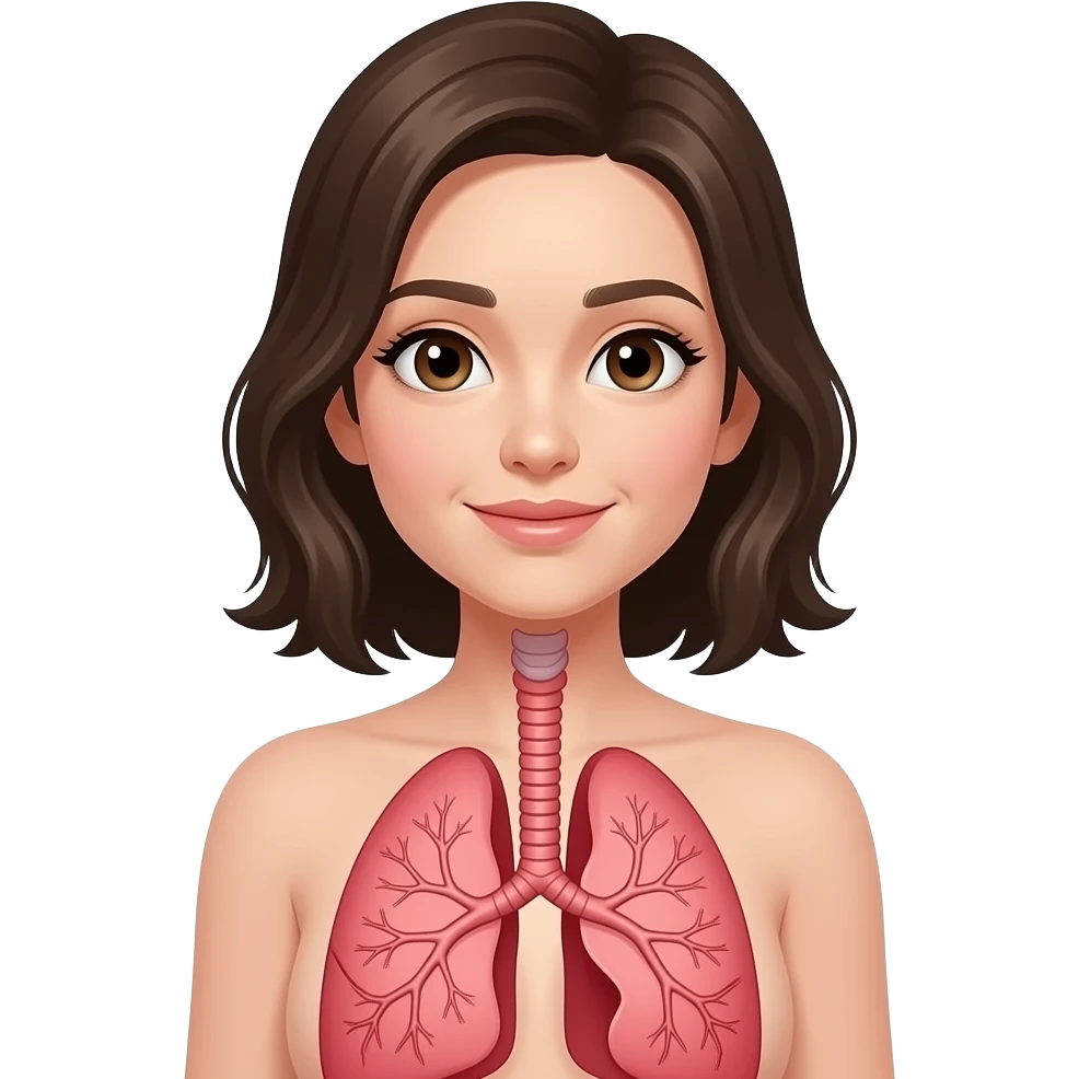 girl with visible LUNGS emoji