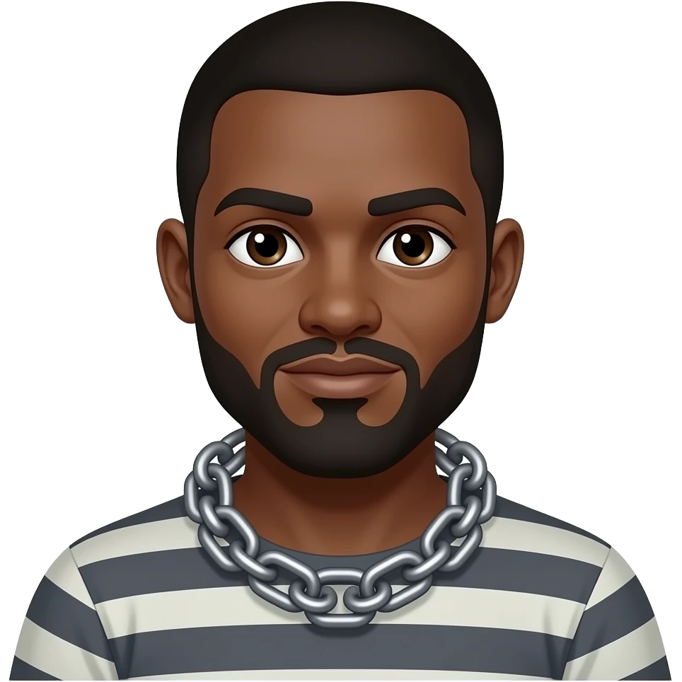 black Slave in shackles emoji