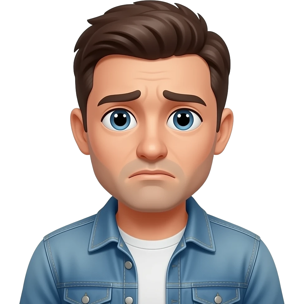 hombre sentado preocupado emoji