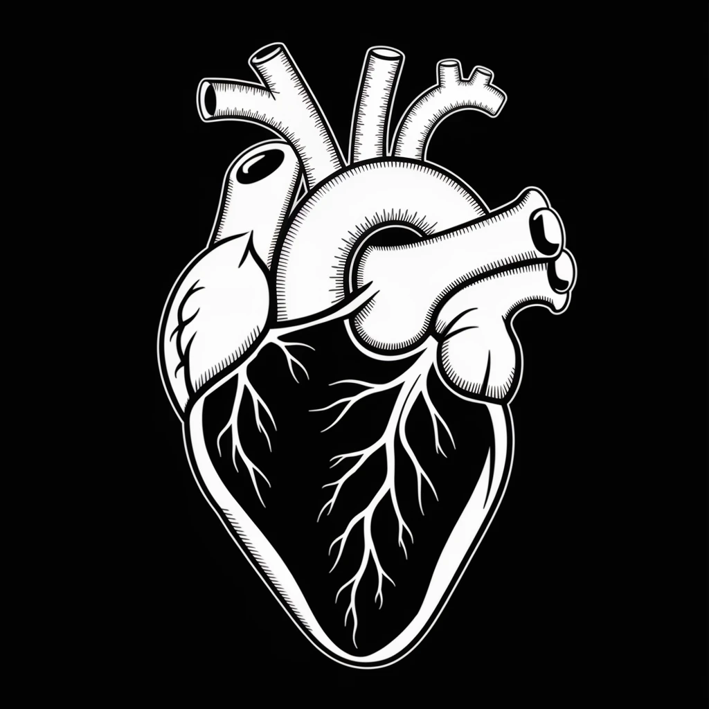 gothic heart with a black crystal emoji