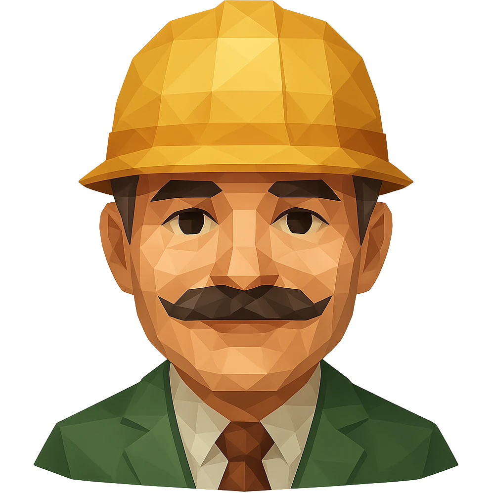 Create a realistic emoji character named Master Hunt. Helmet, The background should be transparent , for positive work culture. emoji