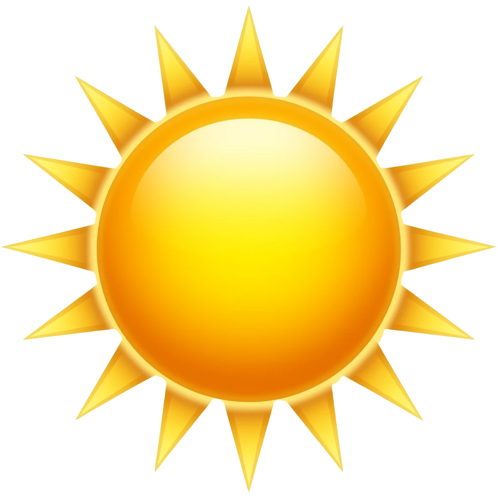 нарисуй солнце реалистичное с длинными лучами emoji