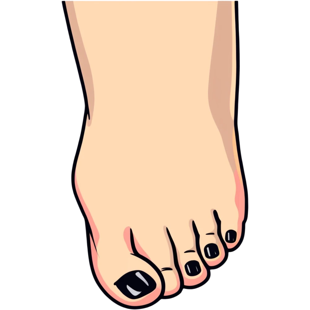 foot with painted nails emoji