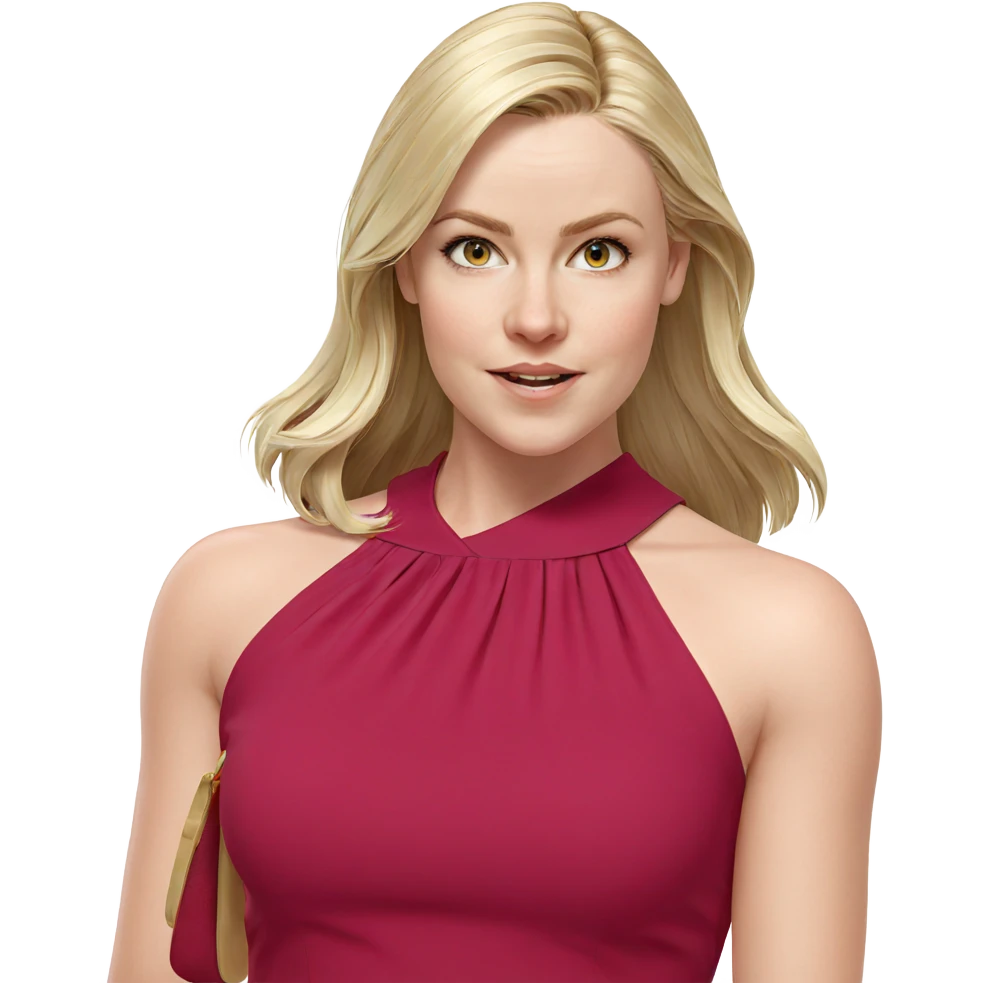 blonde girl in white dress emoji