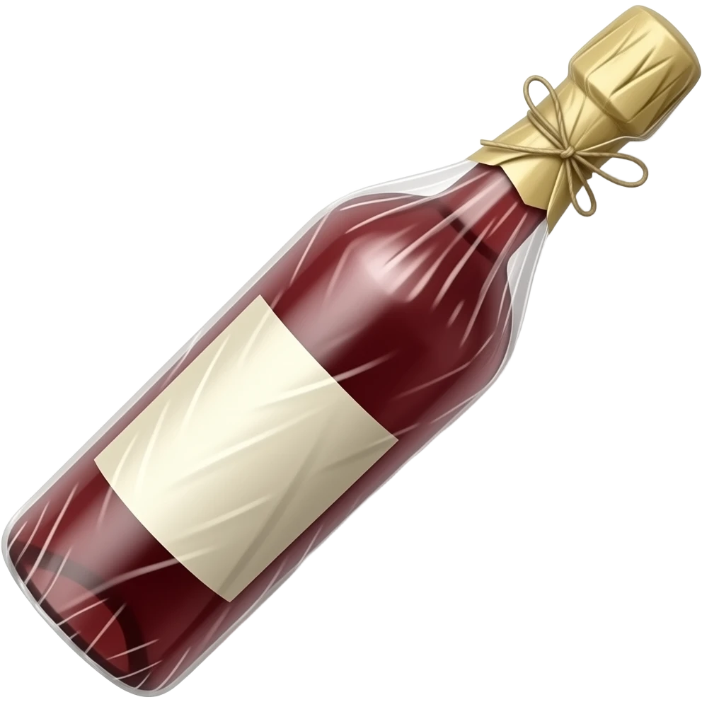 ازازه نبيذ مغلقه و مغلفه و رفيعه من فوق شبه الشمبانيه و اجعل لونها احمر ف كحلي emoji