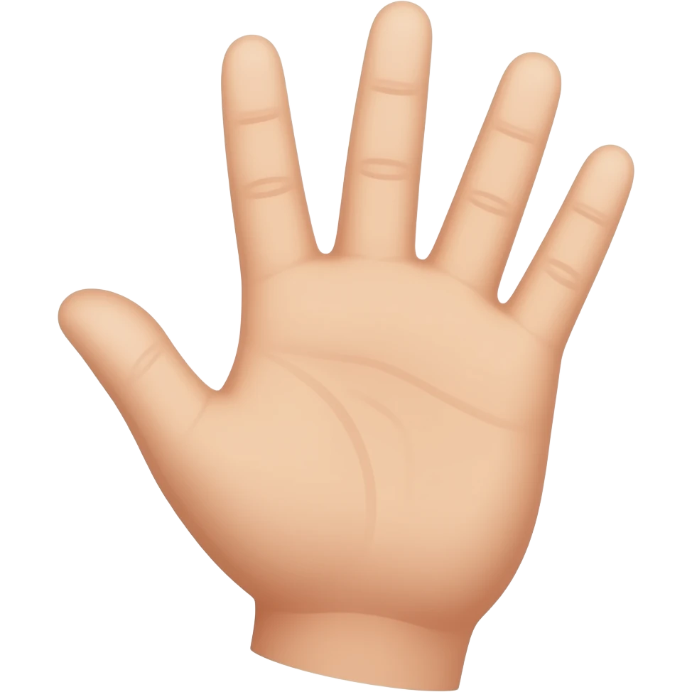 close up of a hand of a kid, back of the hand: not the palm emoji