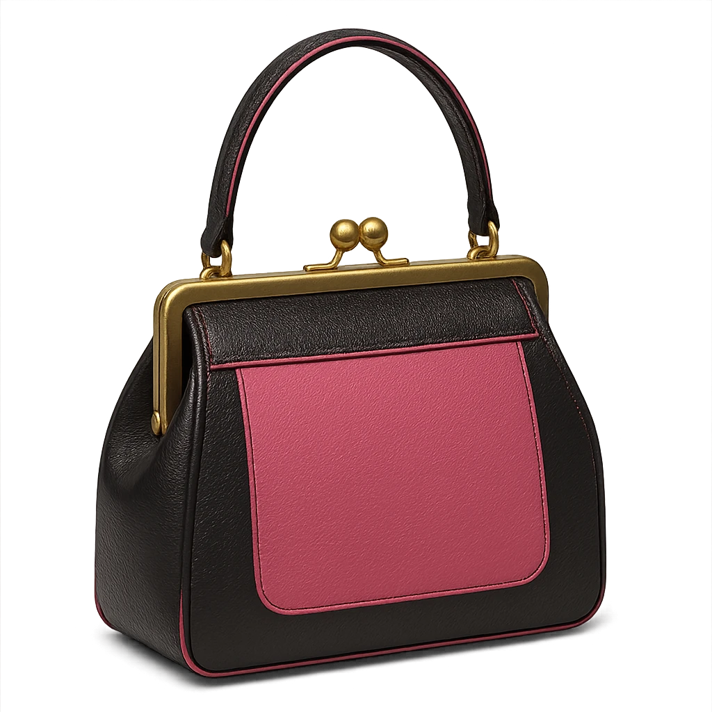 black and pink vintage pocketbook emoji