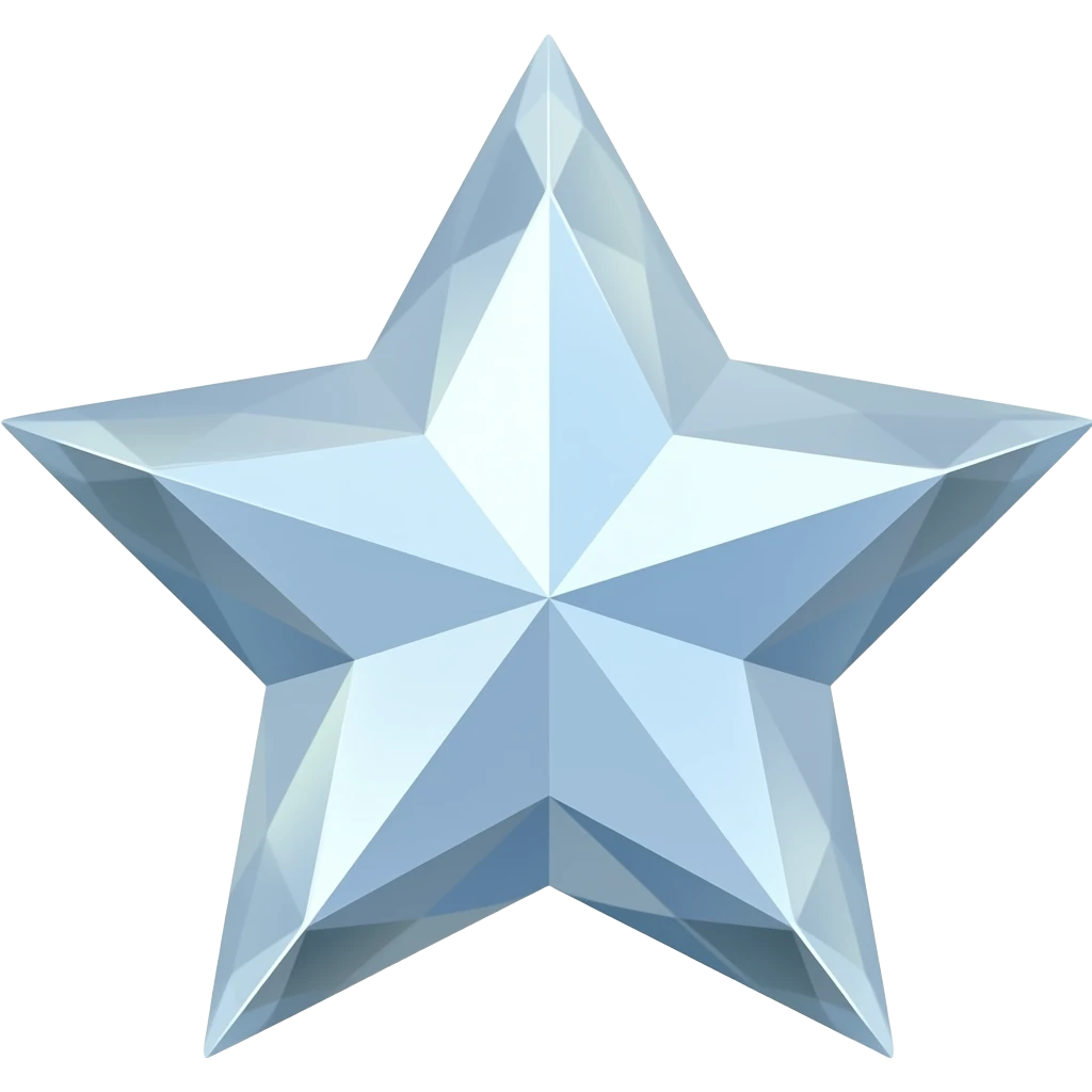 Opal sparkling star soft angles emoji