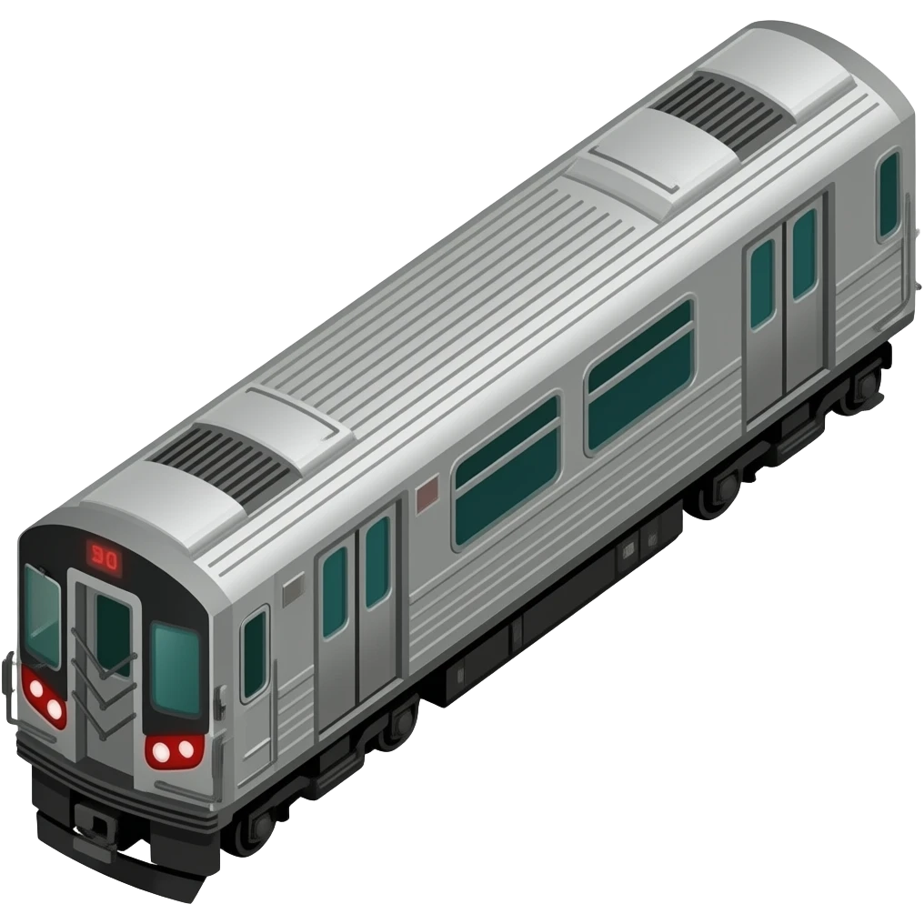 long subway train only from 90 degrees from the side emoji