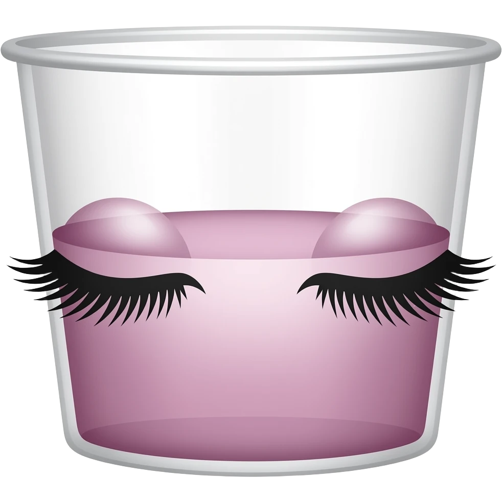 diva cup with eyelashes emoji