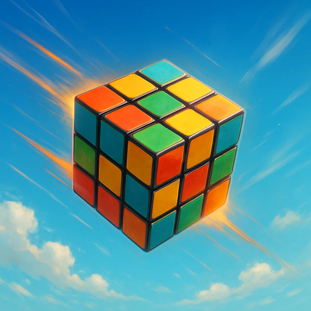 Un ruski cube qui vole  emoji