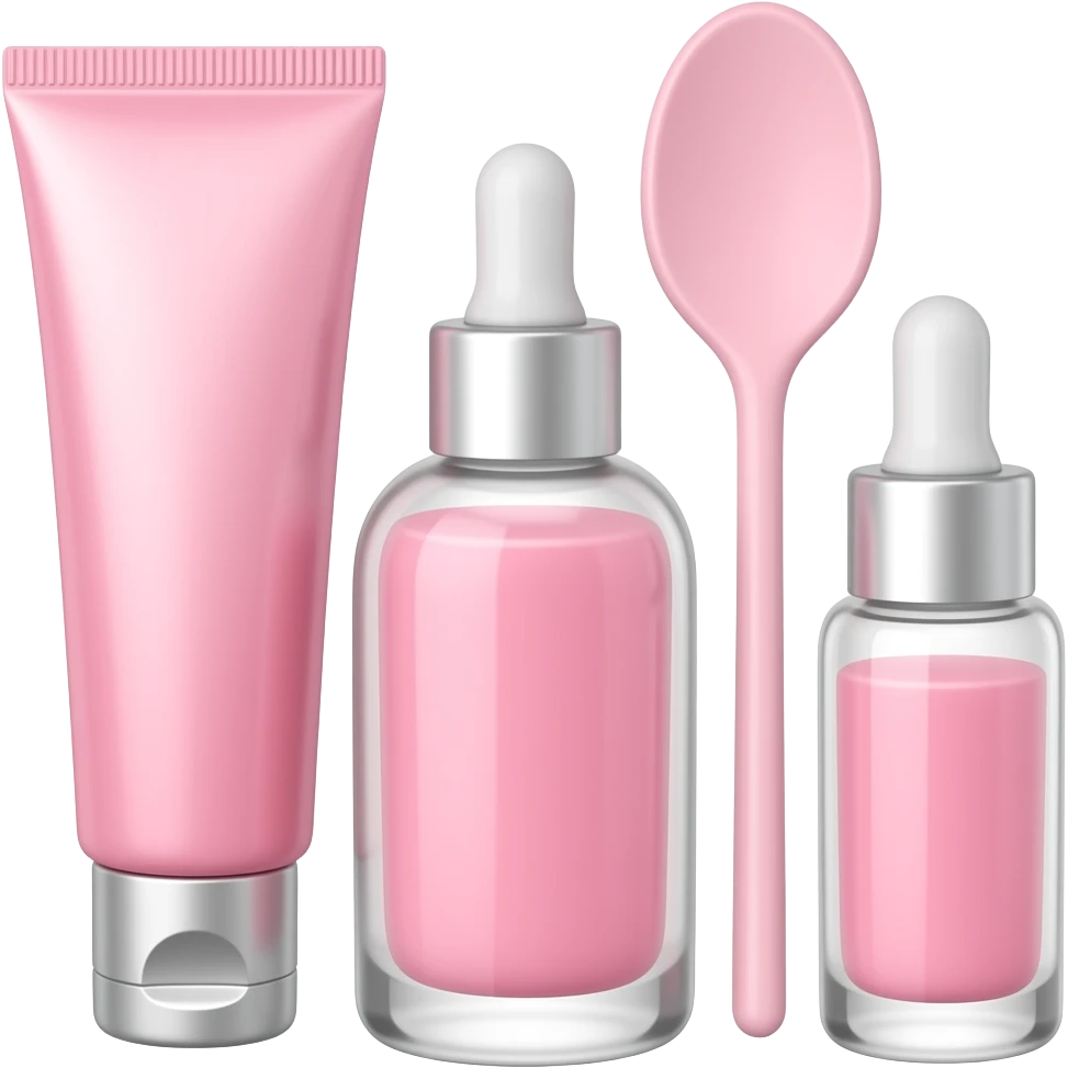 Skicare estilo coquete color rosa pastel emoji