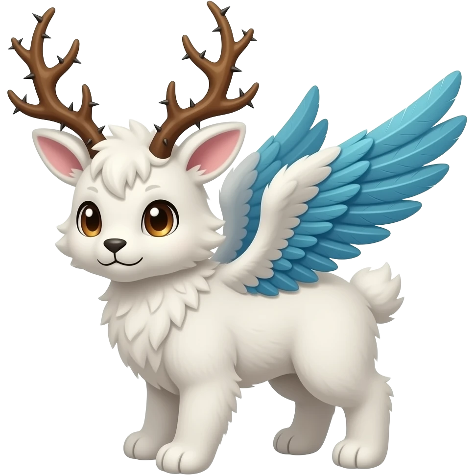 Trico-Buneary-Jackalope-fusion-hybrid-animal-creature with folded ears emoji