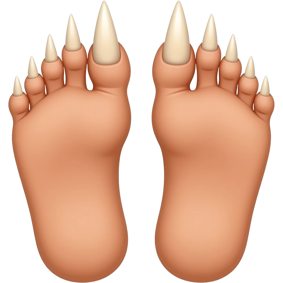 Donald trumps feet with Long toenails emoji